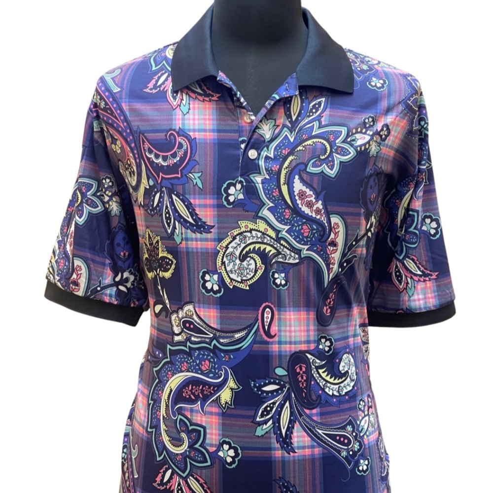 Multicolor paisley polo